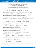 Câu hỏi trắc nghiệm ôn tập Chuyên đề Quy luật di truyền Sinh hoc 9 có đáp án