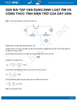 Hướng dẫn giải bài tập vận dụng định luật Ôm và công thức tính điện trở của dây dẫn môn Vật Lý 9 năm 2020