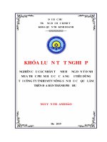Nghiên cứu các nhân tố ảnh hưởng đến ý định mua thực phẩm hữu cơ của NTD tại công ty TNHH MTV nông sản hữu cơ quế lâm trên địa bàn thành phố huế 