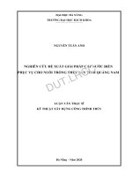 Nghiên cứu đề xuất giải pháp cấp nước biển phục vụ cho nuôi trồng thủy sản tỉnh quảng nam