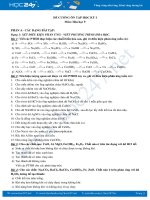 Đề ôn tập HK1 môn Hóa 9 năm học 2019 - 2020