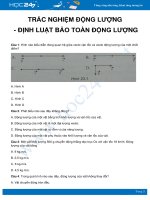 27 câu trắc nghiệm ôn tập về Động lượng và Định luật bảo toàn động lượng có đáp án môn Vật Lý 10 năm 2020