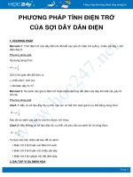 Phương pháp giải dạng bài tập Tính điện trở của sợi dây dẫn điện môn Vật Lý 9 năm 2020