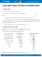 Các bài toán về Máy cơ đơn giản bồi dưỡng HSG Vật lý 8 năm học 2019-2020