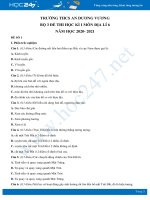 Bộ 3 đề thi HK1 môn Địa lí 6 năm 2020 - Trường THCS An Dương Vương có đáp án