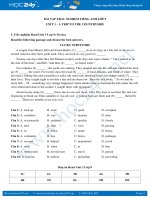 Bài tập trắc nghiệm Unit 3 Tiếng Anh lớp 9 có đáp án