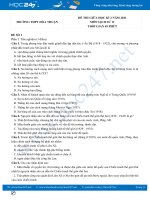 Bộ 5 đề thi giữa HK2 môn Lịch Sử 11 năm 2021 có đáp án Trường THPT Hòa Thuận