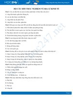 Bộ câu hỏi trắc nghiệm về Địa lí kinh tế có đáp án môn Địa lí 9