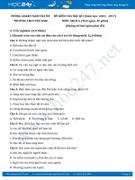 Đề thi HK1 môn GDCD 6 trường THCS Trà Nam