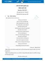 Đề thi thử THPT Quốc gia môn Ngữ văn năm 2017 - Phòng GD&ĐT