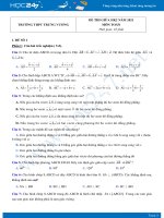 Bộ 5 đề thi giữa HKII năm 2021 môn Toán 11 - Trường THPT Trưng Vương