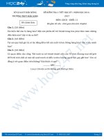 Đề kiểm tra 1 tiết HK1 môn GDCD 11 - Trường THPT Đak Song