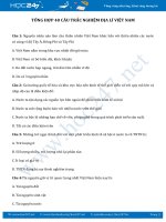 Tổng hợp 40 câu trắc nghiệm Địa lí Việt Nam có đáp án