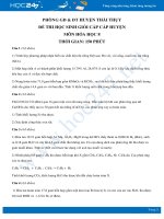 Đề thi học sinh giỏi môn Hóa học 8- Phòng GD & ĐT Thái Thụy có đáp án