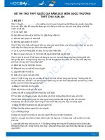 Bộ 5 đề thi thử THPT QG năm 2021 môn GDCD Trường THPT Chu Văn An