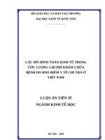 Các mô hình toán kinh tế trong ước lượng chi phí khám chữa bệnh do bảo hiểm y tế chi trả ở việt nam 
