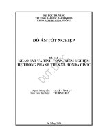 Khảo sát và tính toán kiểm nghiệm hệ thống phanh trên xe honda civic