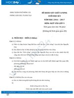 Đề thi học kì 1 môn Ngữ Văn lớp 9 năm 2017 có đáp án