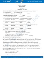 Tuyển tập đề thi học kì 1 Tiếng Anh lớp 8 có đáp án