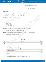 Bộ 5 đề thi giữa HKII năm 2021 môn Toán 10 - Trường THPT Nguyễn Du