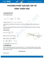Phương pháp giải bài tập về Kính thiên văn môn Vật Lý 11 năm 2021