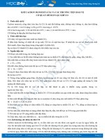 Khí Cabon monoxit (CO) và các phương tiện bảo vệ cơ quan hô hấp lọc khí CO