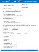 Đề thi HK2 môn Sinh học 9 - THCS Giang Phong có lời giải