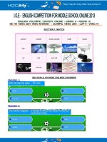 Đề thi Violympic tiếng Anh lớp 9 vòng 19