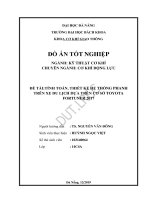 Tính toán thiết kế hệ thống phanh trên xe du lịch dựa trên cơ sở toyota fortuner 2017