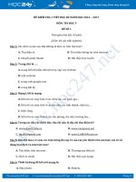 Bộ 5 đề kiểm tra 1 tiết học kì 1 môn Tin học lớp 9 có đáp án năm 2017