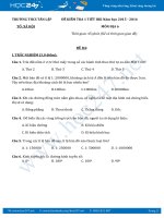 Đề kiểm tra 1 tiết HK1 môn Địa Lý 6 - Trường THCS Tân Lập