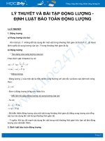Tổng hợp lý thuyết và bài tập về Động lượng - Định luật bảo toàn động lượng môn Vật Lý 10 năm 2020