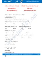 Đề thi học kì 1 môn Toán 7 trường THCS Lê Lợi có đáp án