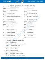 Bài tập viết lại câu tiếng Anh lớp 6 học kì 1