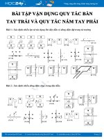 Bài tập thực hành vận dụng quy tắc bàn tay trái và quy tắc nắm tay phải môn Vật lý