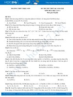 Bộ 5 đề thi thử THPT QG môn Hóa học năm 2021 có đáp án Trường THPT Triệu Sơn
