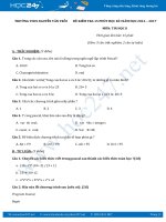 Đề kiểm tra 15 phút học kì 1 môn Tin học lớp 8 có đáp án năm 2017 - Trường THCS Nguyễn Văn Trỗi