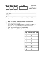 Đề thi hóa hưu cơ đại học bách khoa