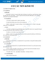 Lý thuyết và bài tập ôn tập chủ đề Cơ cấu nền kinh tế Địa lí 10