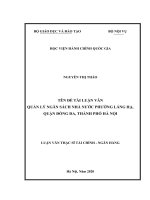 (Luận văn thạc sĩ) quản lý ngân sách nhà nước phường láng hạ, quận đống đa, thành phố hà nội 