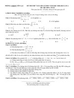 Đề thi thử vào lớp 10 môn Toán năm 2020 có đáp án - Phòng GD&ĐT Yên Lạc (Lần 4)