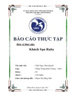 báo cáo thực tập (KS RUBY Nha Trang )