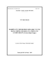 Nghiên cứu thành phần hóa học và tác dụng chống oxi hoá của thân cây cù đèn delpy (croton delpyi gagn ) 