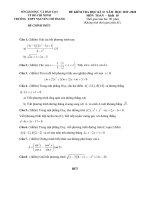 Đề thi học kì 2 môn Toán lớp 10 năm 2019-2020 có đáp án – Trường THPT Nguyễn Chí Thanh