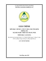 Giáo trình môn học/mô đun: Tối ưu hóa cho tìm kiếm thông tin - Trường CĐN Đà Lạt