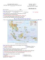 Đề thi thử học kì 2 môn Địa lớp 7 năm 2020 - 2021 THPT chuyên Huỳnh Mẫn Đath có đáp án | Địa lý, Lớp 7 - Ôn Luyện