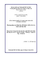 Phương pháp can thiệp thay đổi hành vi đối với trẻ có hoàn cảnh đặc biệt (điển cứu tại trung tâm giáo dục dạy nghề thiếu niên thành phố (địa chỉ số 14   nguyễn văn bảo – phường 4   quận gò vấp   tp hc 