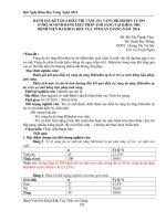 Đánh giá kết quả điều trị vàng da tăng Bilirubin tự do ở trẻ sơ sinh bằng liệu pháp ánh sáng tại khoa Nhi Bệnh viện Đa khoa khu vực tỉnh An Giang năm 2016