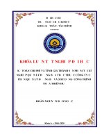 kế toán chi phí và tính giá thành sản phẩm tại xí nghiệp quản lý đường bộ 1 trực thuộc công ty cổ phần quản lý đường bộ và xây dựng công trình thừa thiên huế 