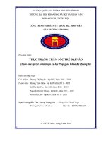 Thực trạng chăm sóc trẻ bại não (điển cứu tại cơ sở từ thiện xã hội phật giáo chùa kỳ quang ii)     